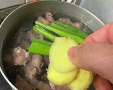 生アキレス腱と　牛すじ肉で　おでん牛筋串作り方6写真