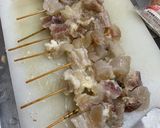 生アキレス腱と　牛すじ肉で　おでん牛筋串作り方9写真