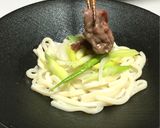 和牛すき焼き仕立ての旨辛釜玉うどん作り方10写真