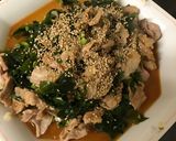 わかめと豚肉の炒め物作り方4写真