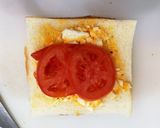 簡単ハム玉トマトのホットサンド作り方4写真