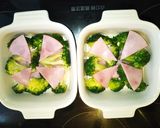 $超簡単 ブロッコリーとハムのマヨグラ$作り方1写真