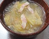 キャベツとベーコンの春雨スープ作り方6写真