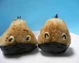 焼き栗っおにぎりクン　キャラ弁に♪作り方3写真