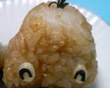 焼き栗っおにぎりクン　キャラ弁に♪作り方4写真