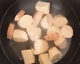 胡麻団子入りサツマイモと生姜のスープ作り方8写真