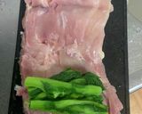 鶏肉の菜の花肉巻き作り方6写真