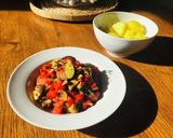 ソーセージとパプリカの白ワイン蒸し作り方6写真
