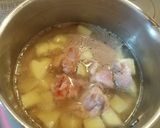 鶏肉カリフラワーの豆乳味噌スープ作り方4写真