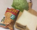 なんちゃってカツサンド 駄菓子イカフライ作り方1写真