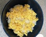 ホワイトセロリのそぼろ玉子ご飯作り方4写真