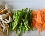 人参とピーマンの甘辛きんぴら【作り置き】作り方1写真