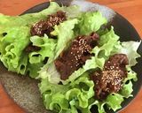 簡単♡つまみ♡洋風牛肉時雨のサラダ菜包み作り方6写真