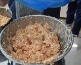 【乳和食】鮭とチーズの大葉巻ハンバーグ作り方4写真