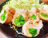 鶏肉の菜の花肉巻き作り方16写真