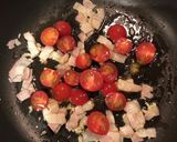 菜の花とプチトマトとベーコンのパスタ作り方4写真