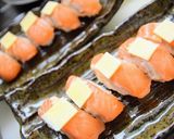 とろける味わい炙りチーズサーモン握り寿司作り方7写真
