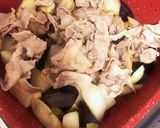 根菜☆豚バラとごぼう大根となすの煮物作り方5写真