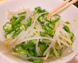 オクラともやしの塩昆布和え作り方1写真