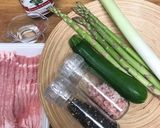 肉巻き☆アスパラ/ズッキーニ/長ネギ作り方1写真