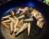 焼きサバとキノコの和風パスタ作り方1写真
