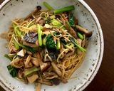 焼きサバとキノコの和風パスタ作り方5写真