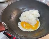 鳥唐揚げの梅レタスチャーハン作り方3写真