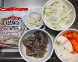 マルコメ「赤だし」でもつの煮込み作り方1写真