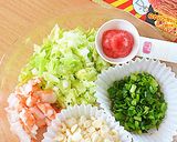 紅しょうがペーストお好み焼き風ケークサレ作り方2写真