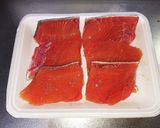 我が家のおせち☆鮭の幽庵焼き♪冷凍可作り方1写真