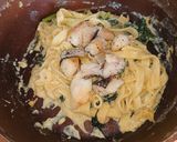 ヨウサマの減塩タラと春菊のパスタ作り方6写真
