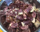 鶏のきもとウズラの卵の甘辛生姜煮作り方1写真