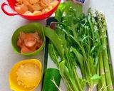 モリモリルッコラとサーモンのパスタ作り方1写真