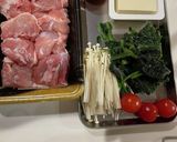 簡単 さっぱりお豆腐と鶏肉のスープ作り方1写真