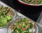 豚ひき肉そぼろ、ニラ入り餃子味。作り方13写真