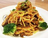 【簡単サバ缶レシピ】なすとしめじのパスタ作り方8写真