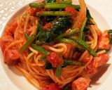 ほうれん草と厚切りベーコンのトマトパスタ作り方6写真