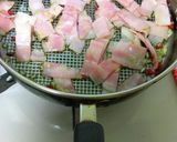 水菜とベーコン☆ペペロンチーノ風焼きそば作り方2写真