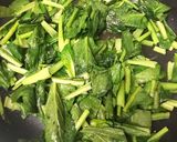 厚揚げと小松菜炒めトマト&そぼろ&チーズ作り方4写真