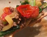 厚揚げと小松菜炒めトマト&そぼろ&チーズ作り方14写真