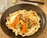 チャーハンの素で野菜あんかけうどん作り方7写真