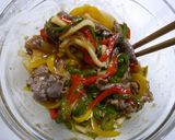 レンジで簡単！青椒肉絲☆プルコギリメイク作り方3写真