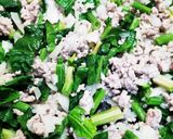 豚ミンチとほうれん草の中華風オムレツ作り方3写真