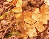 大満足！焼き肉のタレで肉豆腐作り方3写真