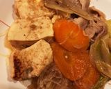 大満足！焼き肉のタレで肉豆腐作り方5写真