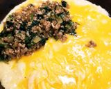豚ミンチとほうれん草の中華風オムレツ作り方6写真