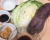 さつまいもとキャベツの味噌バタ炒め作り方1写真