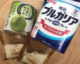 缶詰ラフランスとヨーグルトのゼリー作り方1写真