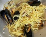 デパートで見つけたムール貝でパスタ！作り方11写真