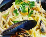 デパートで見つけたムール貝でパスタ！作り方12写真
